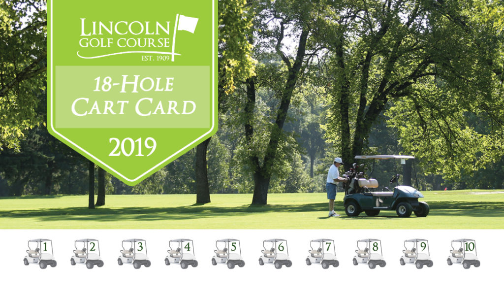 18Hole Golf Cart Punch Card Lincoln Golf Course Grand Forks Public